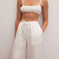 Le Cle - Ivory Wide Leg Linen Pants