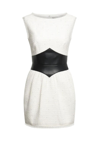 Bcbgmaxazria - Leather Tweed Dress