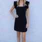 French Connection - Whisper Ruffle Shoulder Dress