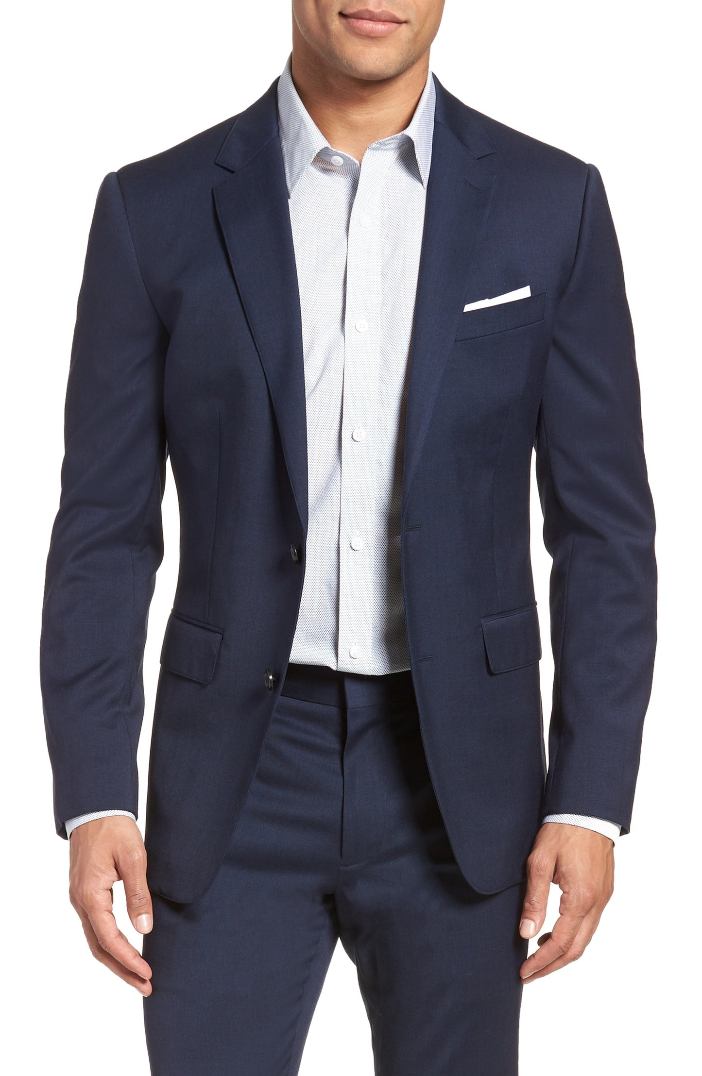 Bonobos Jetsetter Slim Fit Stretch Wool Blazer in Bright Navy, Size 40 Short