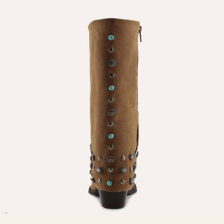 Buck &amp; Brana - Botas de cowgirl de couro Arianna Old Gold