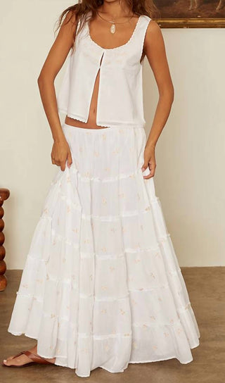 Ciao Lucia - Saia Bordada Coralie