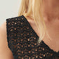 Alohas - Kioko Black Knit Top