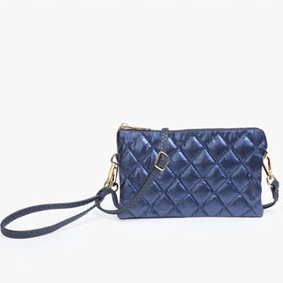Jen &amp; Co. - Bolsa de pulso feminina acolchoada de nylon com 3 compartimentos e conversível