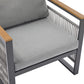 4-Pieces Outdoor Metal Patio Furniture Set with Cushions