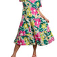 Umgee - Floral Balloon Sleeve Midi Dress