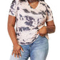 Double Take - Camiseta Bohemian Tie-dye com decote em V