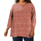 On The Plus Side - Lisse 3/4 Sleeve Side Panel Tunic - Plus