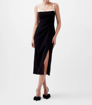 French Connection - Vestido Azra Twill Corset com Alças