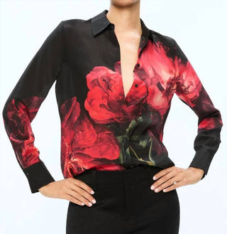 Alice + Olivia - Brady Slim Button Down Top
