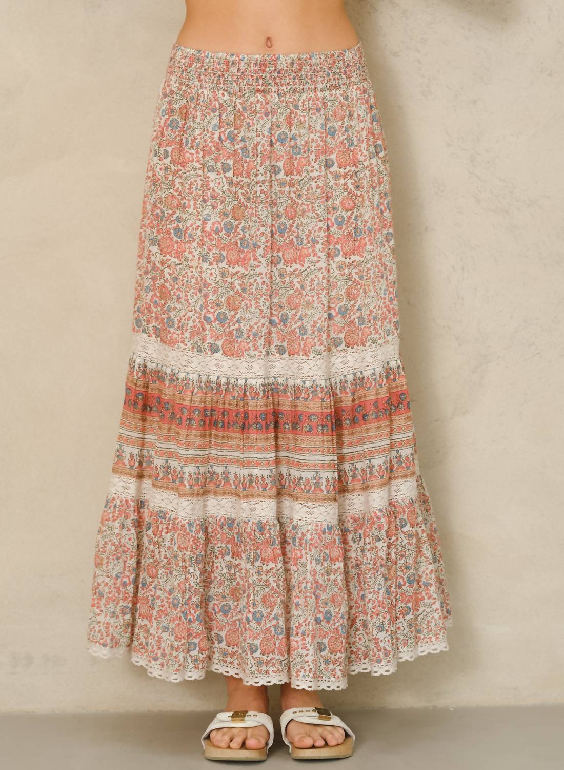 M.A.B.E. - Cass Print Maxi Skirt