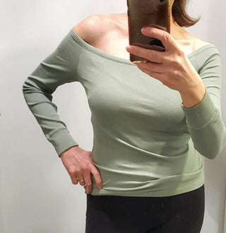 Bobi - Off The Shoulder Long Sleeve Top