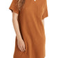 Madewell Rib T-Shirt Dress in Golden Pecan, Size Small
