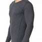 Camisa térmica masculina Stanfield's de manga comprida em mistura de lã merino, cinza, tamanho extragrande