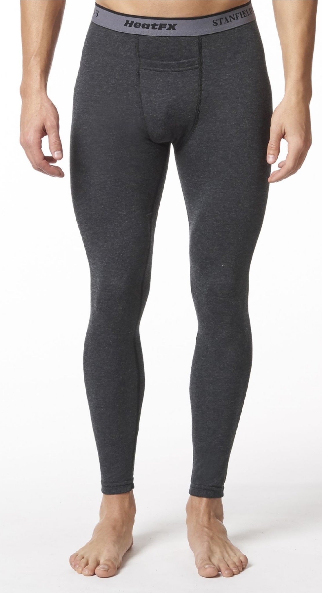 Calças compridas térmicas masculinas Stanfield's em mistura de lã merino, cinza, tamanho grande