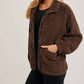 Bluivy - Women's Button Down Fleece Sherpa Jacket