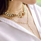 Eklexic - Women's Elongated Link Lariat Necklace