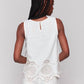 Charlie B - Linen Sleeveless Eyelet Embroidered Top