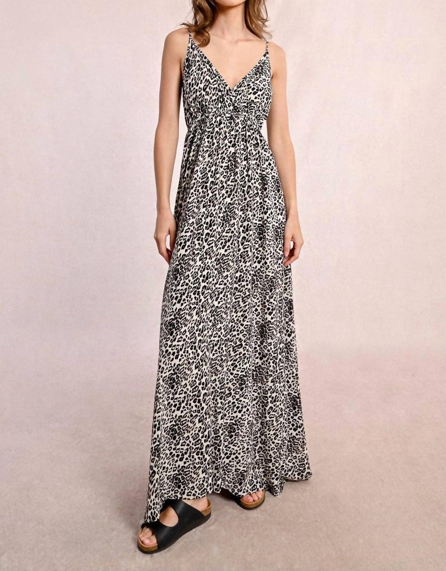 Molly Bracken - Long Leopard Print Maxi Dress