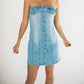 Falcon Park - Juliette Denim Strapless Mini Dress