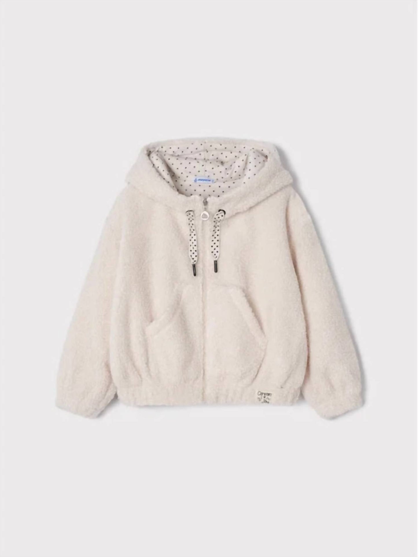Mayoral - Girls' Hooded Zip Fuzzy Jacket