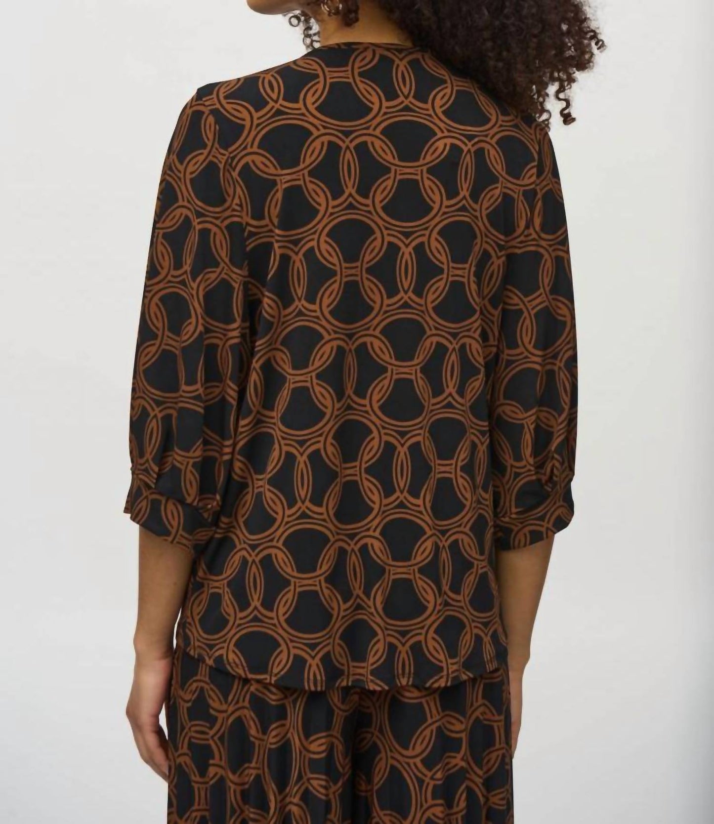 Joseph Ribkoff - Chain Print Puff Sleeve Top