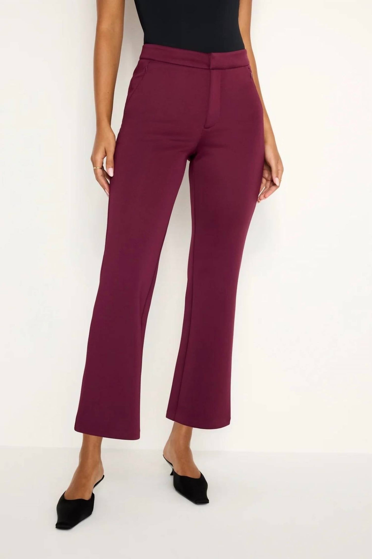 Good American - Scuba Cropped Straight Trousers
