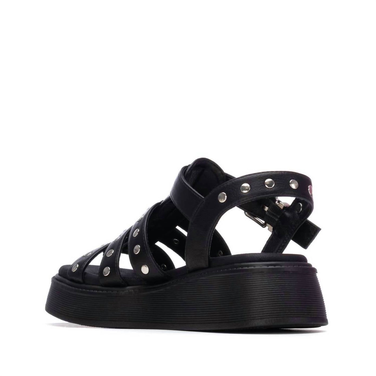 Xti - Women's Flat Studded Strap Sandals