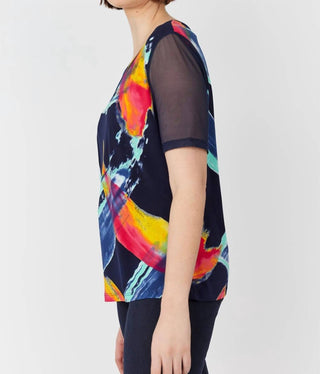 Frank Lyman - Blusa de malha estampada com decote redondo