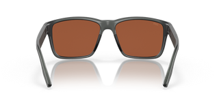 Óculos de sol Costa Del Mar Masculino Paunch Quadrado Fosco Fumê Cristal Polarizado Verde Espelhado 580G 57 mm