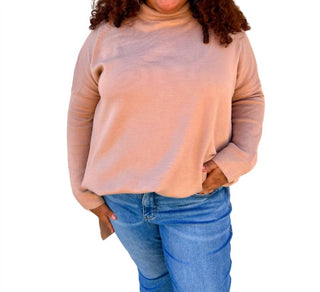 Entro - Allie Mock Neck Long Sleeve Top (Plus)