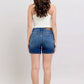 Judy Blue - High Rise Two Button Mid Length Dad Denim Short