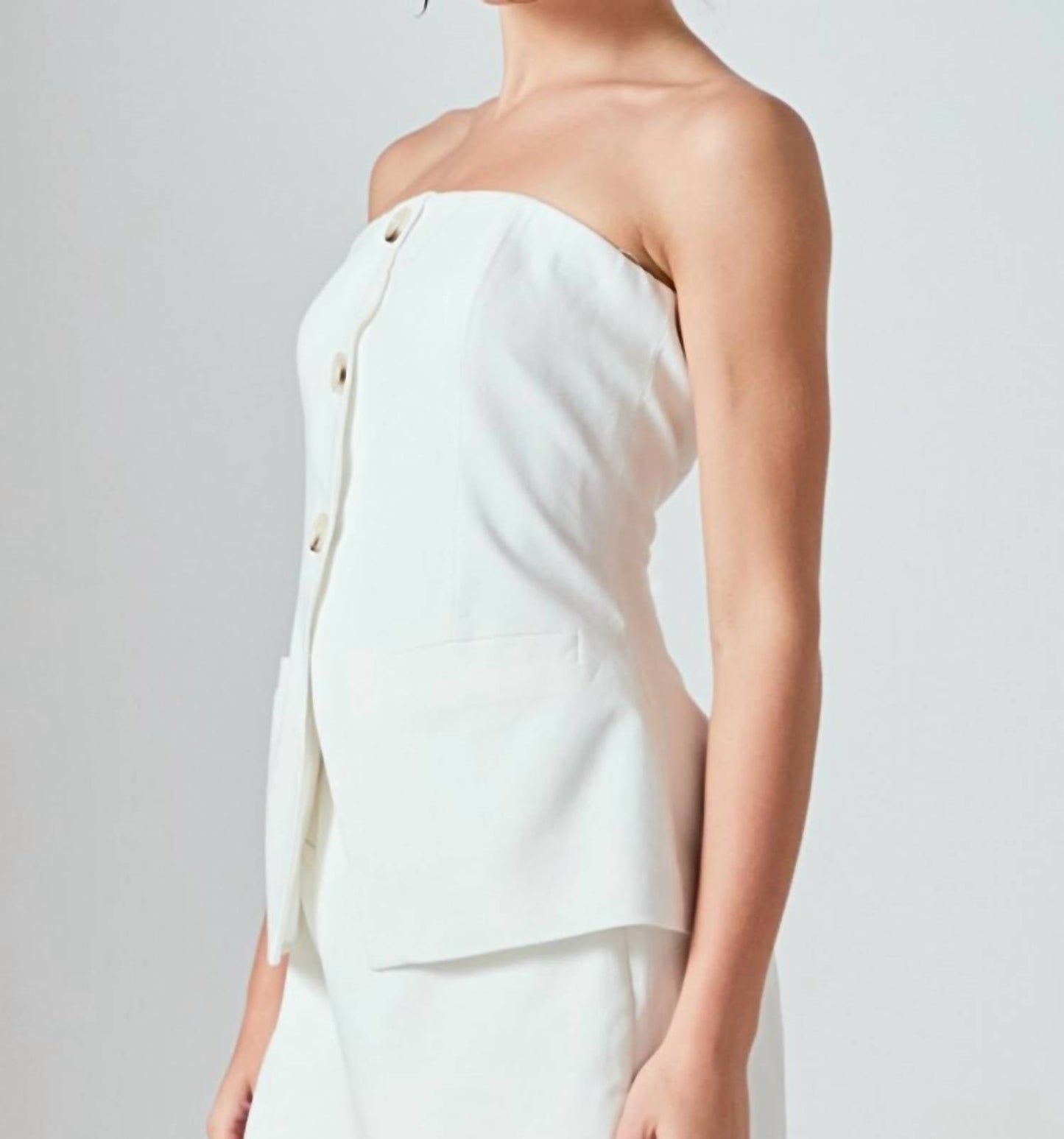 Endless Rose - Linen Jennifer Strapless Top