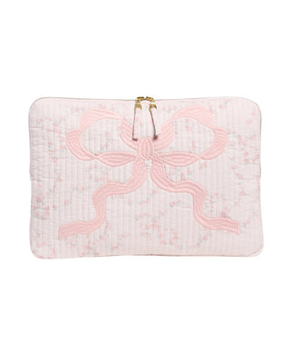 Loveshackfancy - Women's Quilted Bow Laptop Case