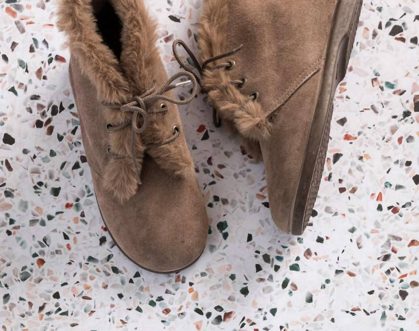 Elephantito - Kid's Teddy Bootie With Laces Suede