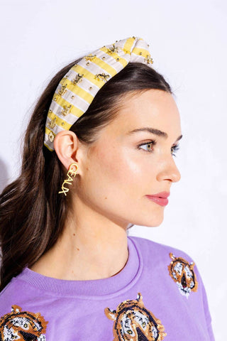 Hello Edie - Striped Tiger Knot Headband
