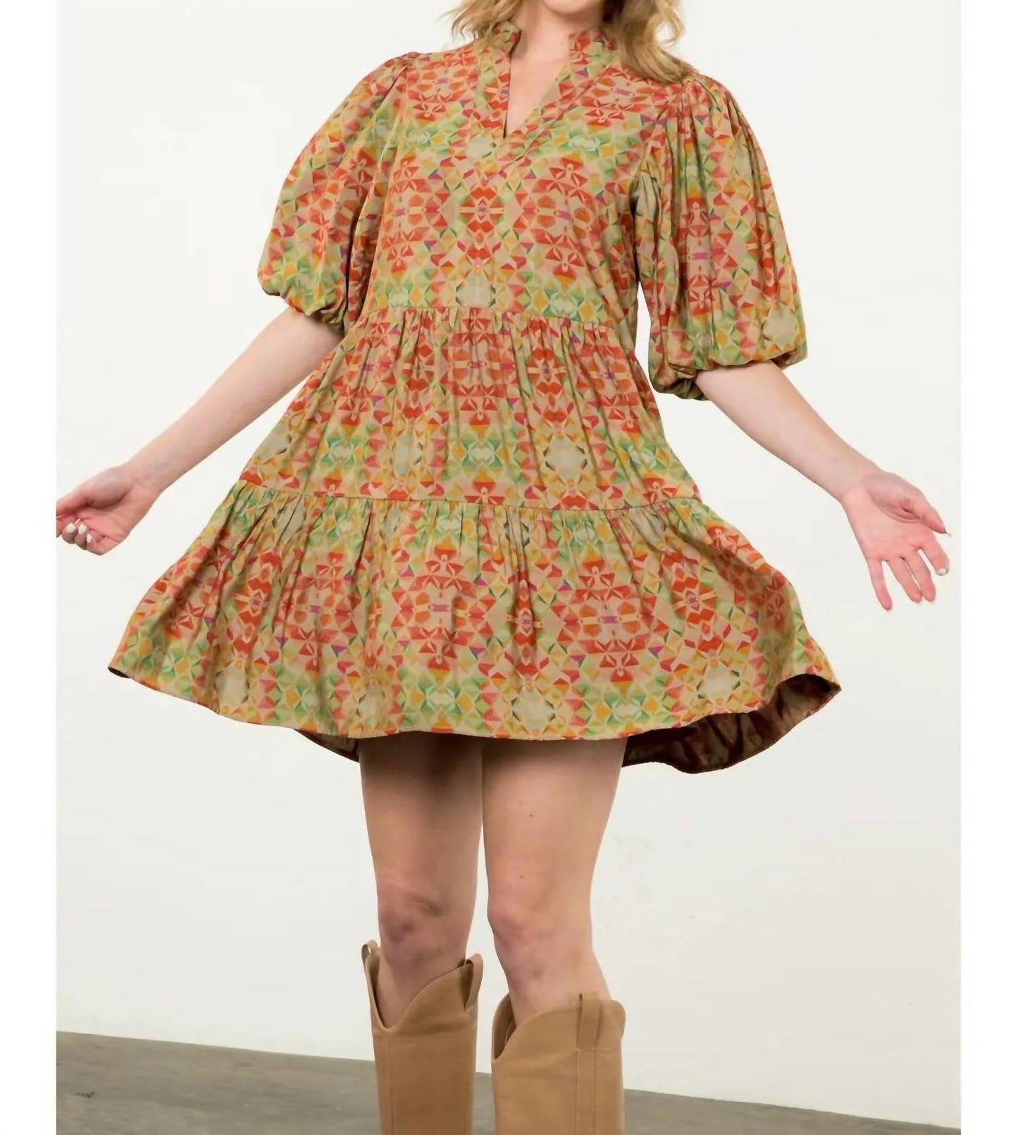 Thml - Puff Sleeve Print Dress