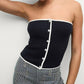 Veronica Beard - Valley Knit Strapless Top