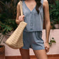 Z Supply - Solace V-neck Jersey Denim Tank Top