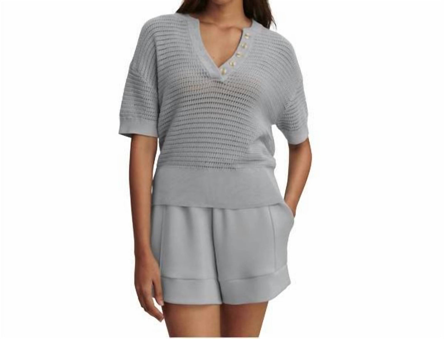 Varley - Callie Knit V-neck Top