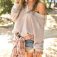 La Miel - Waffle V Neck Top