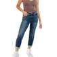 Judy Blue - Midrise Cuffed Boyfriend Jeans