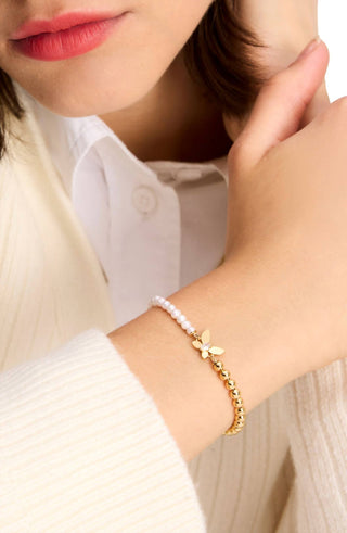 Kate Spade - Pulseira feminina social com contas de borboleta