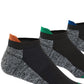Pacote com 3 meias invisíveis Burlington Active Tab masculinas, cinza, tamanho 10-13