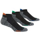 Pacote com 3 meias invisíveis Burlington Active Tab masculinas, cinza, tamanho 10-13