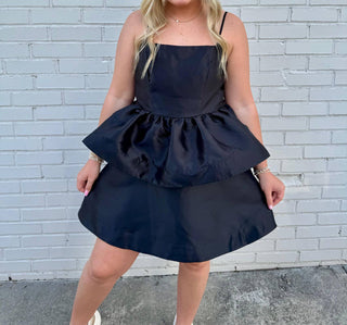 B.Right - Karli Tiered Ruffle Bubble Mini Dress