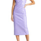 Bardot Helena Croc Faux Leather Midi Dress in Lilac, Size 6