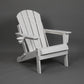 Folding Adirondack Chair with Dual Cup Holder - White