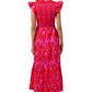 Sugarlips - Blevin Ikat Smocked Tiered Maxi Dress