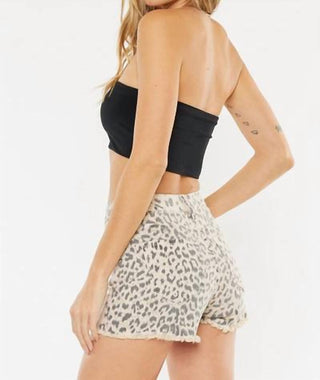 Kancan - Shorts de oncinha de cintura alta
